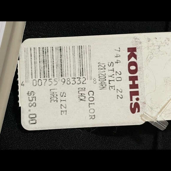 CANDIE’S Black Open Front Blazer/Topper w/Floral/Bird Embroidery-Size Large-NWT - Picture 9 of 11